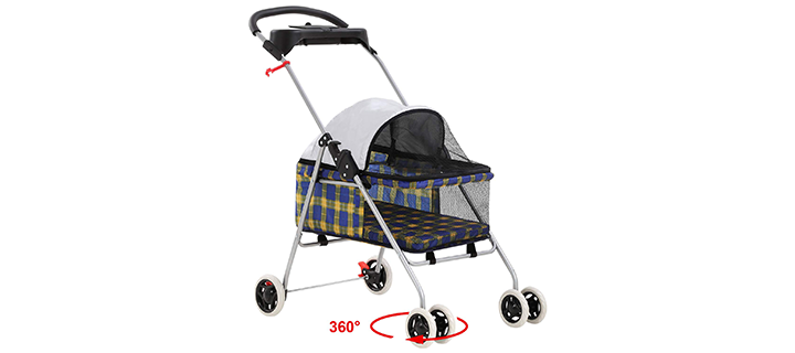 BestPet Pet Stroller 4 Wheels Posh Folding Waterproof