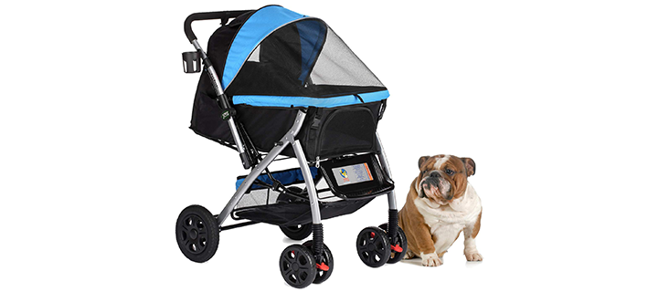 HPZ Pet Rover Heavy Duty Stroller with Convertible Section