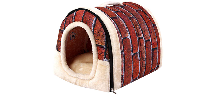 ManxiVoo Dog House with Warm Bedding