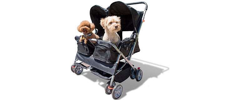 Paws & Pals Twin Carriage Dog Stroller